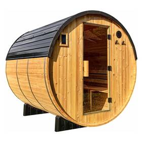 Backyard Discovery Backd042b-cc169 Paxton 4-6 Person Traditional Cedar Barrel Sauna With Heater