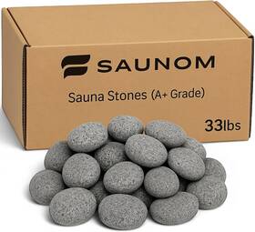 Branded 313040266276 Premium Sauna Rocks For Electric And Wood Burning Heaters 33lbs A Grade