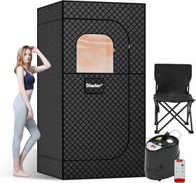 Dikutar 711181364156 Sauna Box - Portable For Home With Upgraded 3l 1500w Steamer Folding Chai