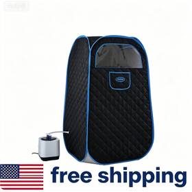 Glazenclos Bath W782-4151-mb Comfortable 30 Inch Wx52 H Portable Sauna Black Space Saving Personal Tent