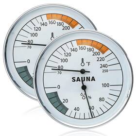 Hacaroa Ha-saunathermometer-2p Sauna Thermometer Hygrometer 2pack Wall Mounted Temperature Humidity Gauge