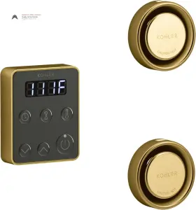 K-14406-4-af Kohler Invigoration Tandem Steam Kit Vibrant Brushed Moderne Brass