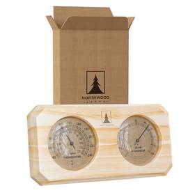 Northwood Sauna 796029266182 2-in-1 Thermometer Hygrometer - Handmade Finnish Pine Fahrenheit &
