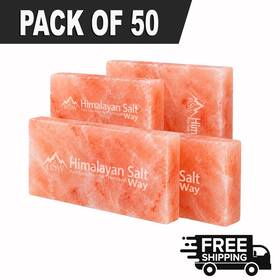 Pink Salt Wall Hsw-st-50 Himalayan Tiles Bricks 8x4x1 50 Pack For Spa Sauna Walls And Home Decor