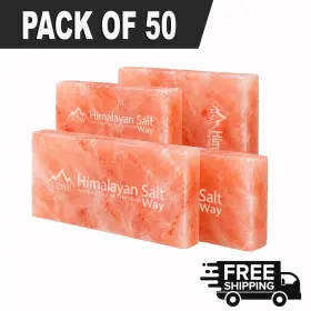 Hsw-st-50 Pink Salt Wall Himalayan Tiles Bricks 8x4x1 50 Pack For Spa Sauna Walls And Home Decor