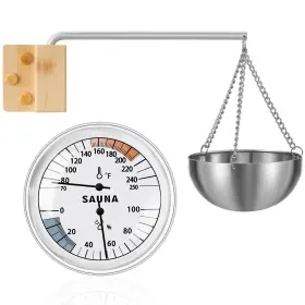 Hat-relaxweex-1344 Relaxweex 2 Sets Sauna Thermometer And Aromatherapy Bowl Oil Cup Holder In 1 Fahrenh