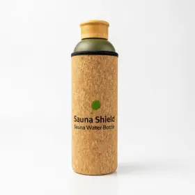 Sslp-600-1000 Sauna Shield Leakproof Double-walled Stainless Steel Water Bottle With Cork Lid 20 Oz Sslp-600-1000 Sauna Shield Leakproof Double-walled Stainless Steel Water Bottle With Cork Lid 20 Oz