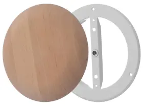 Steinberg14 752257003575 Wooden Vent Cover 5 Inch Adjustable Round Air Diffuser For Wall And Ceiling