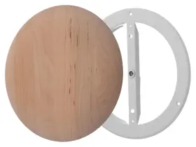 Steinberg14 752257003582 6 Inch Wooden Vent Cover Adjustable Round Air Diffuser For Wall And Ceiling