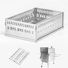 Taisoca 711181365870 Sauna Stone Basket For Wood Stove Charcoal Stainless Steel Foldable Multi