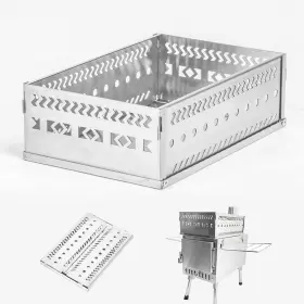 Taisoca 711181365870 Sauna Stone Basket For Wood Stove Charcoal Stainless Steel Foldable Multi
