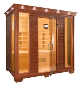 Ts8454 Therasauna 4 Person Strait Bench Infrared Sauna