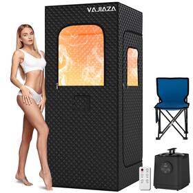 Vajiaza 765452566619 Portable Steam Sauna For 2-person 1000w Generator 15 Temperature