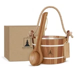 Sauna Bucket Ladle Set Natural Cedar 1.6 Gallon Northwood NS1D Handmade New. Price: $209.99.