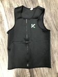 Men's Zipper Neoprene Sauna Vest, Hot Gym, By Kewlioo, Black, Size Or 4XL New. Price: $9.99.