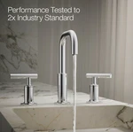 New Kohler Purist K-14406-4-CP 1.2 Gpm Widespread Faucet J1. Price: $415.00.
