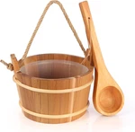 Wooden Sauna Bucket Ladle Set, Handmade From Natural Pine With Rope HANDLE,4. Price: $99.47.